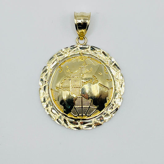 10K Gold Nugget Globe Charm