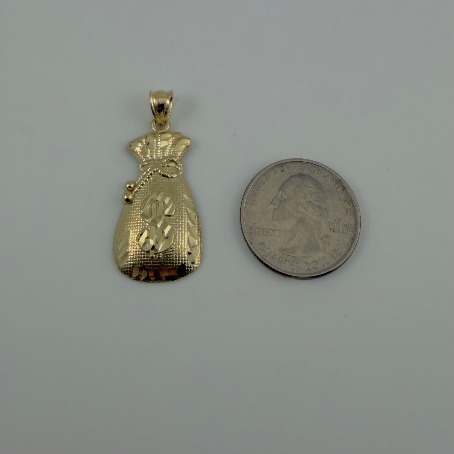 10K Gold Moneybag Charm (M)
