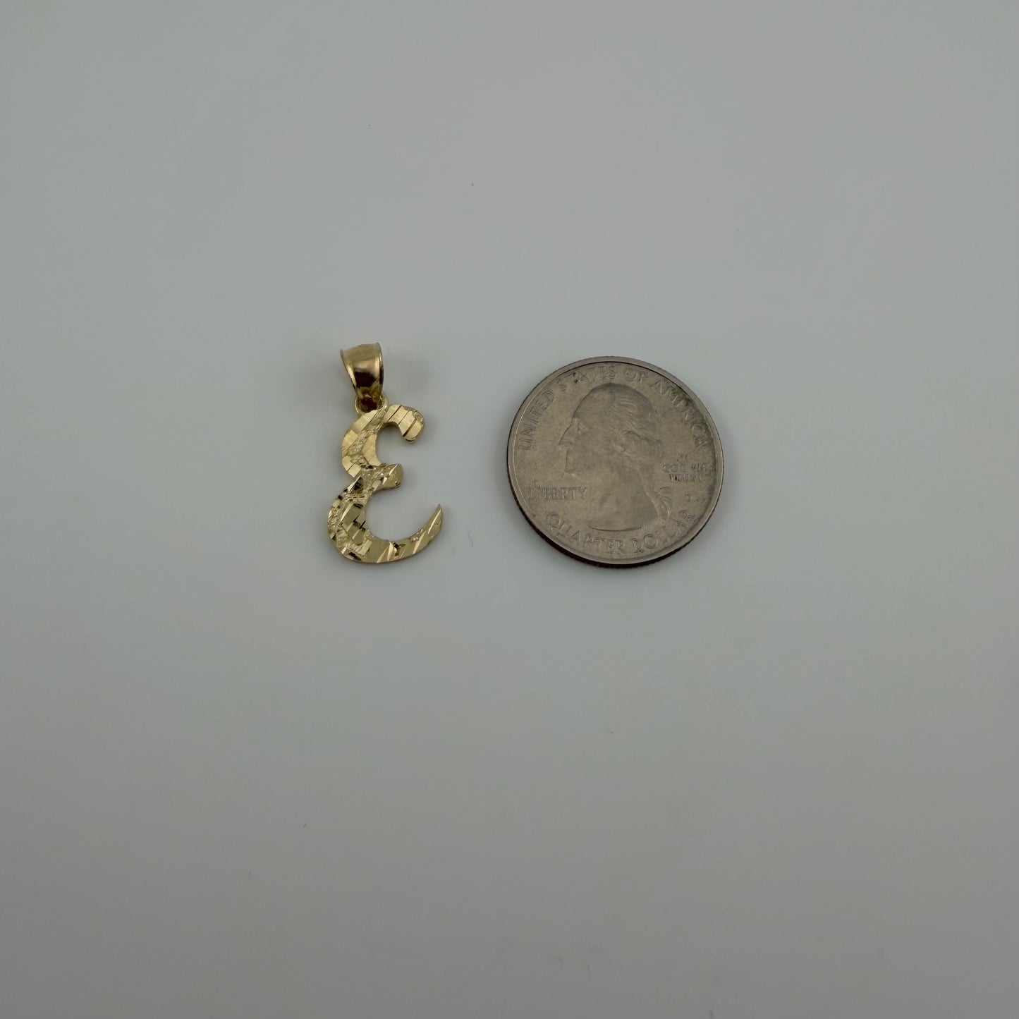 10k Gold Nugget Initial Charm (M)