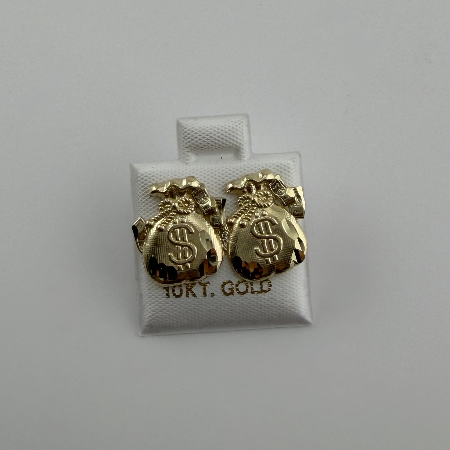 10k Gold Mini Moneybag 2 Earrings