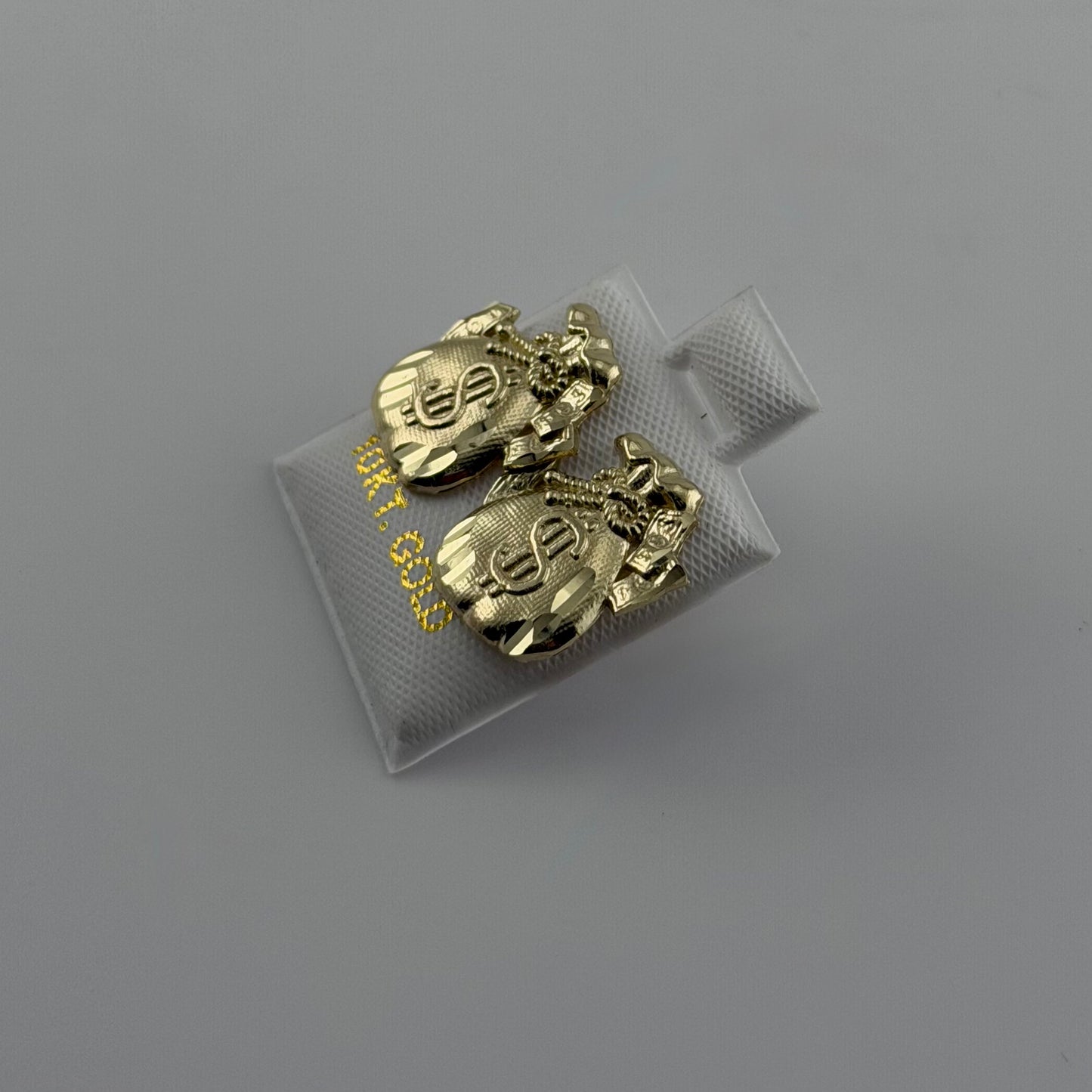 10k Gold Mini Moneybag 2 Earrings