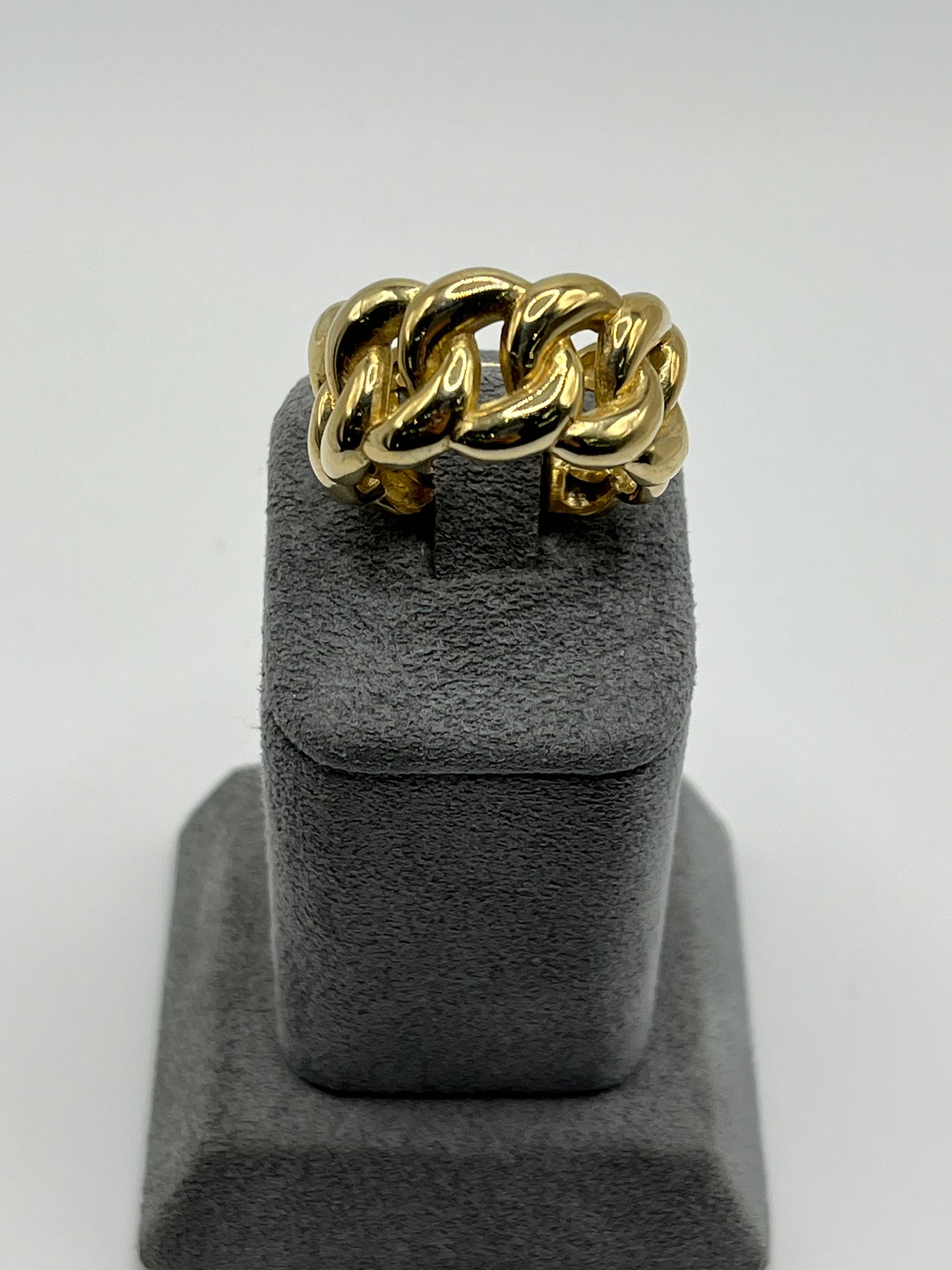 Large 10K Solid Gold Miami Cuban Ring