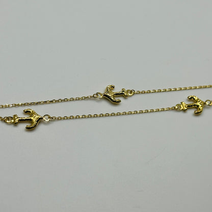 10k Gold Anchor Anklet