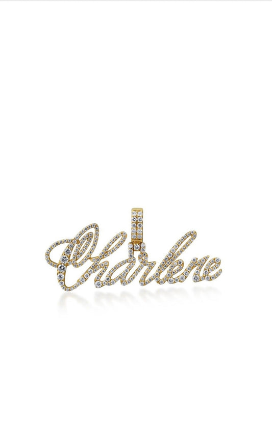 14K GOLD DIAMOND NAMEPLATE 1