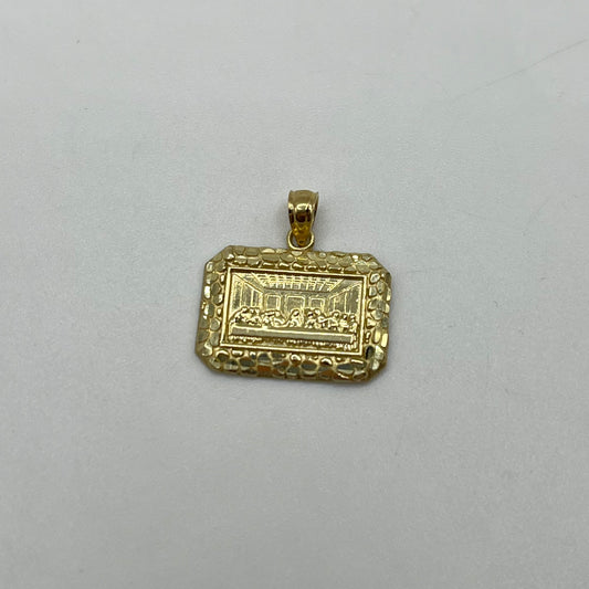 10K Gold Last Supper Nugget Pendant (Small)