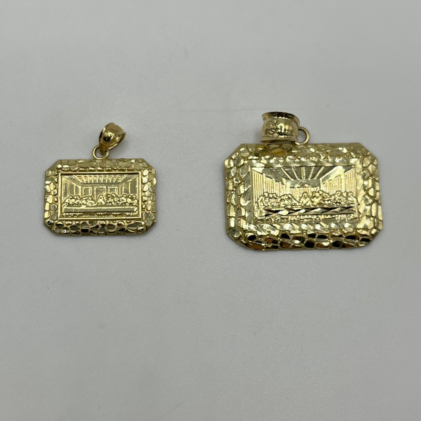 10K Gold Last Supper Nugget Pendant (Medium)