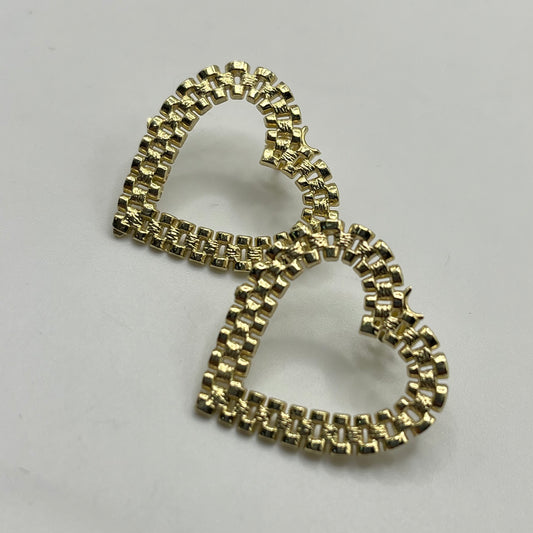 10K Gold RX Heart Earrings ( Large)
