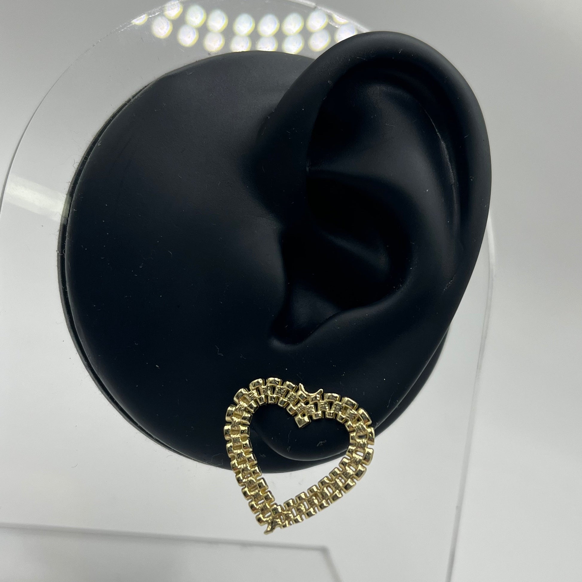 10K Gold RX Heart Earrings | Face Size: 20mm