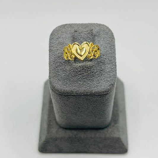 10k Gold Royal Heart Toe Ring