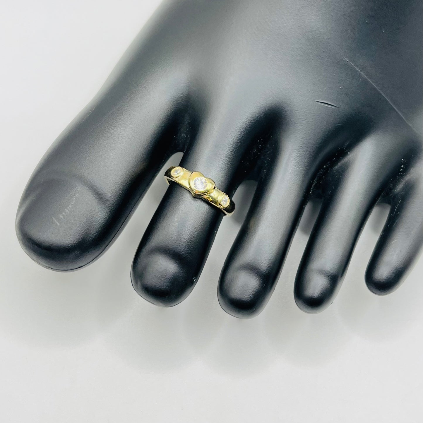 10k Gold Heart Cz Toe Ring
