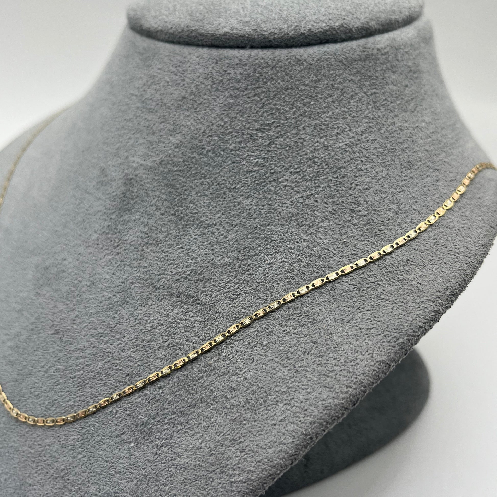 14K Gold Tri-Color Valentino Chain | Width: 1.5mm
