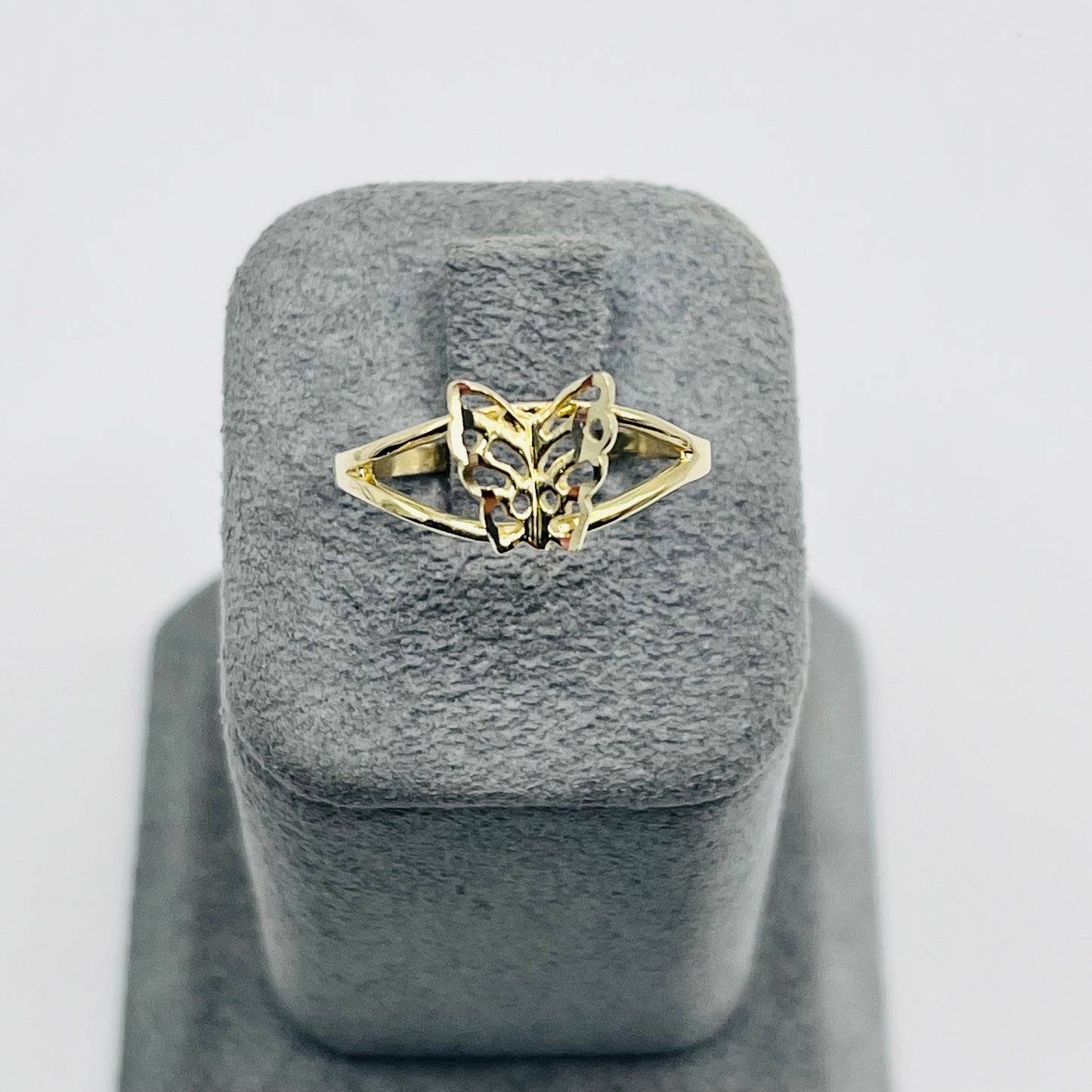 10K Gold Dainty Butterfly Ring