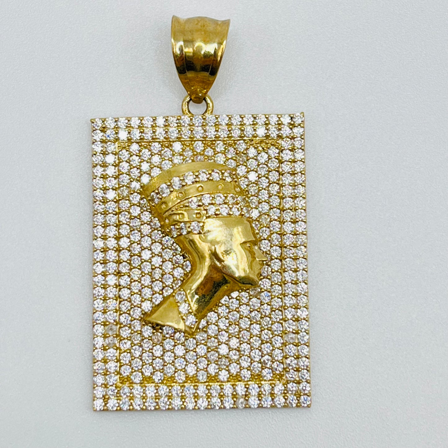 10K Gold Square Nefertiti Charm