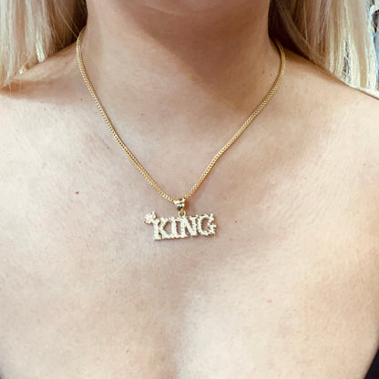 10K Gold King Pendant (Sm)