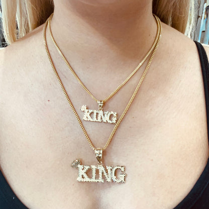 10K Gold King Pendant (Sm)