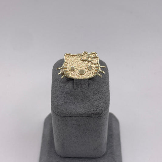 10K Gold Kitty Ring (L)