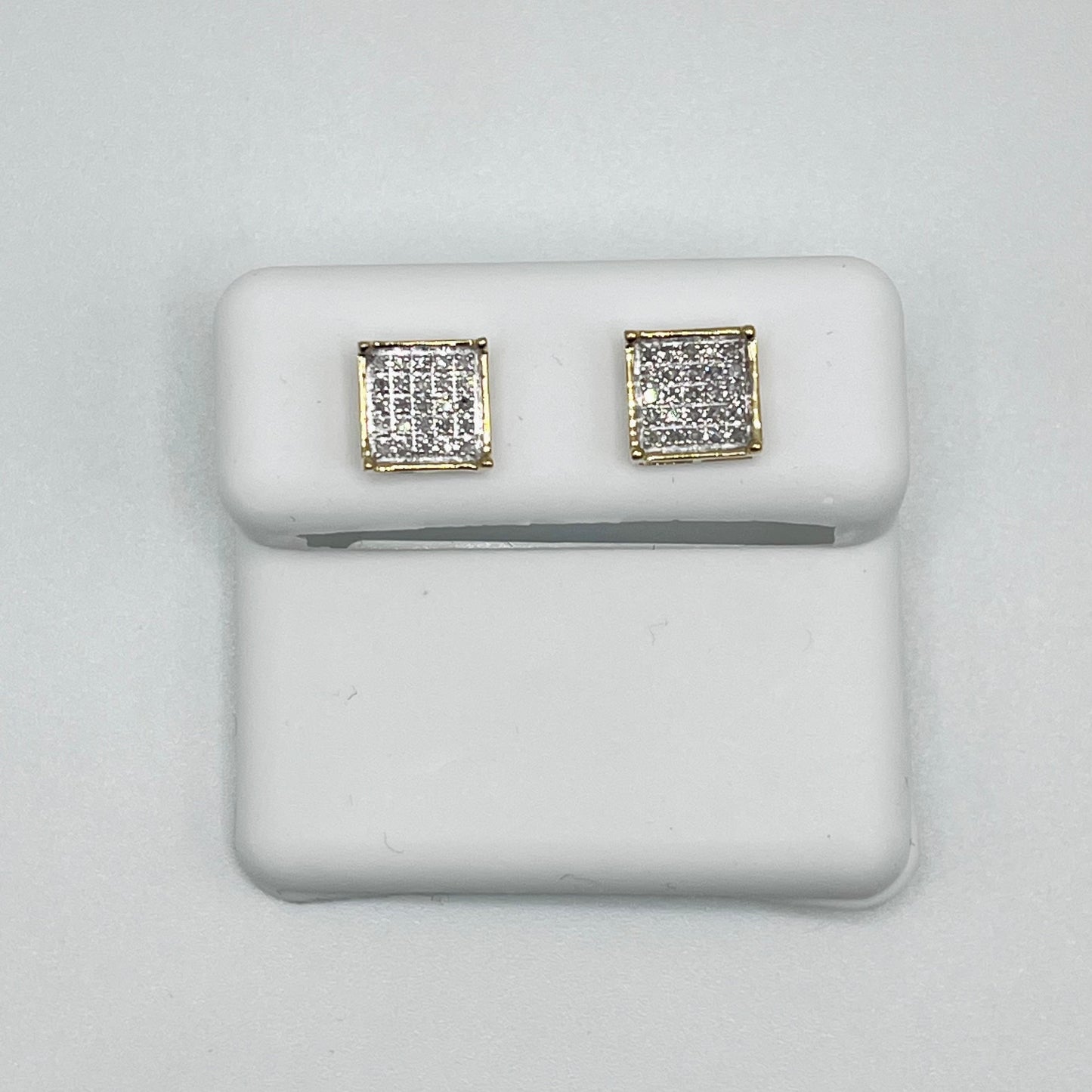 7mm Diamond Square Earrings