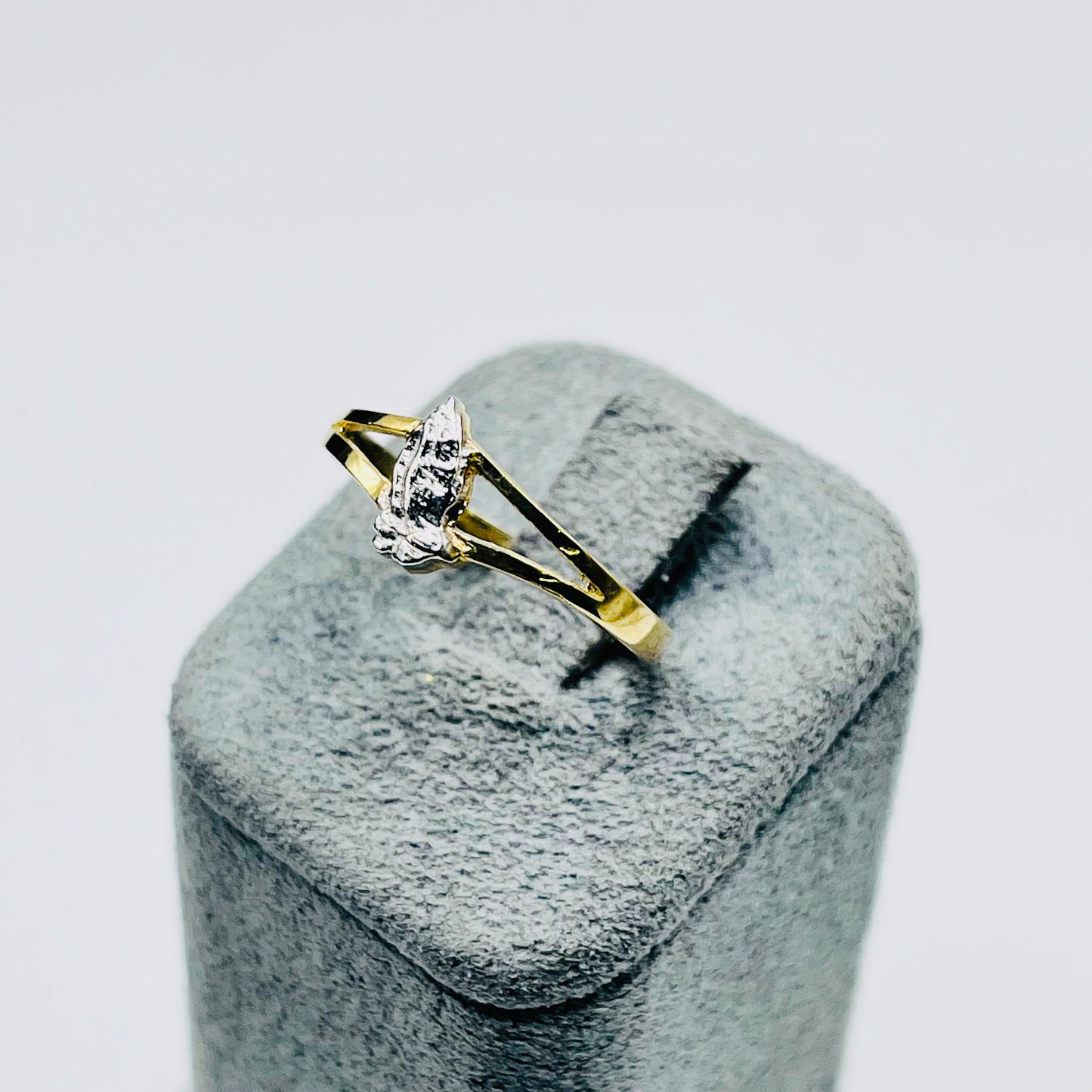 10K Gold Two-Tone Praying Hands Ring