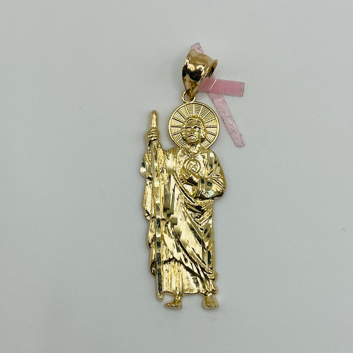 14K Solid Gold San Judas ( St Jude) Pendant (1.5")