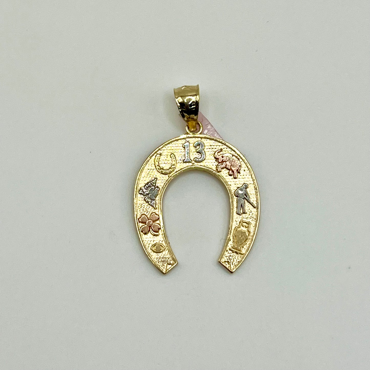 14K Gold Good Luck Horseshoe Charm