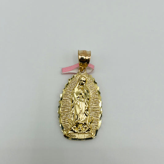 14K Gold Virgin Mary Charm