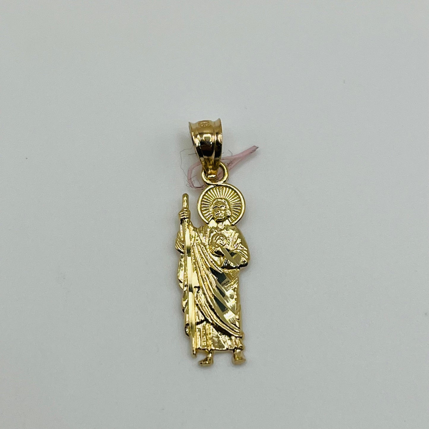 14K Gold San Judas (St Jude) Pendant | Face Size: 1"
