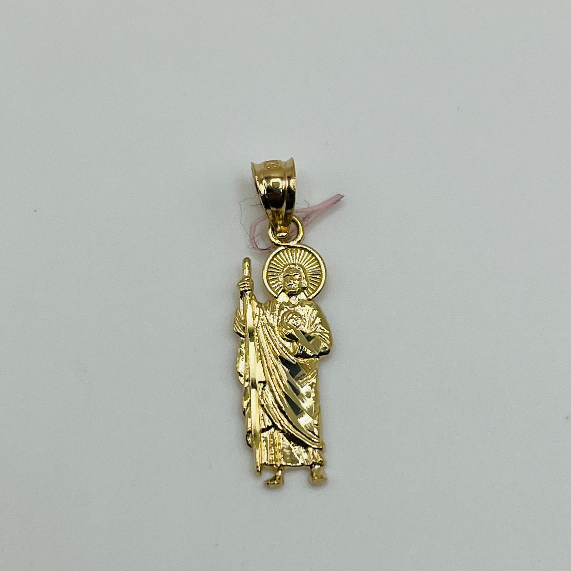 14K Gold San Judas (St Jude) Pendant | Face Size: 1"