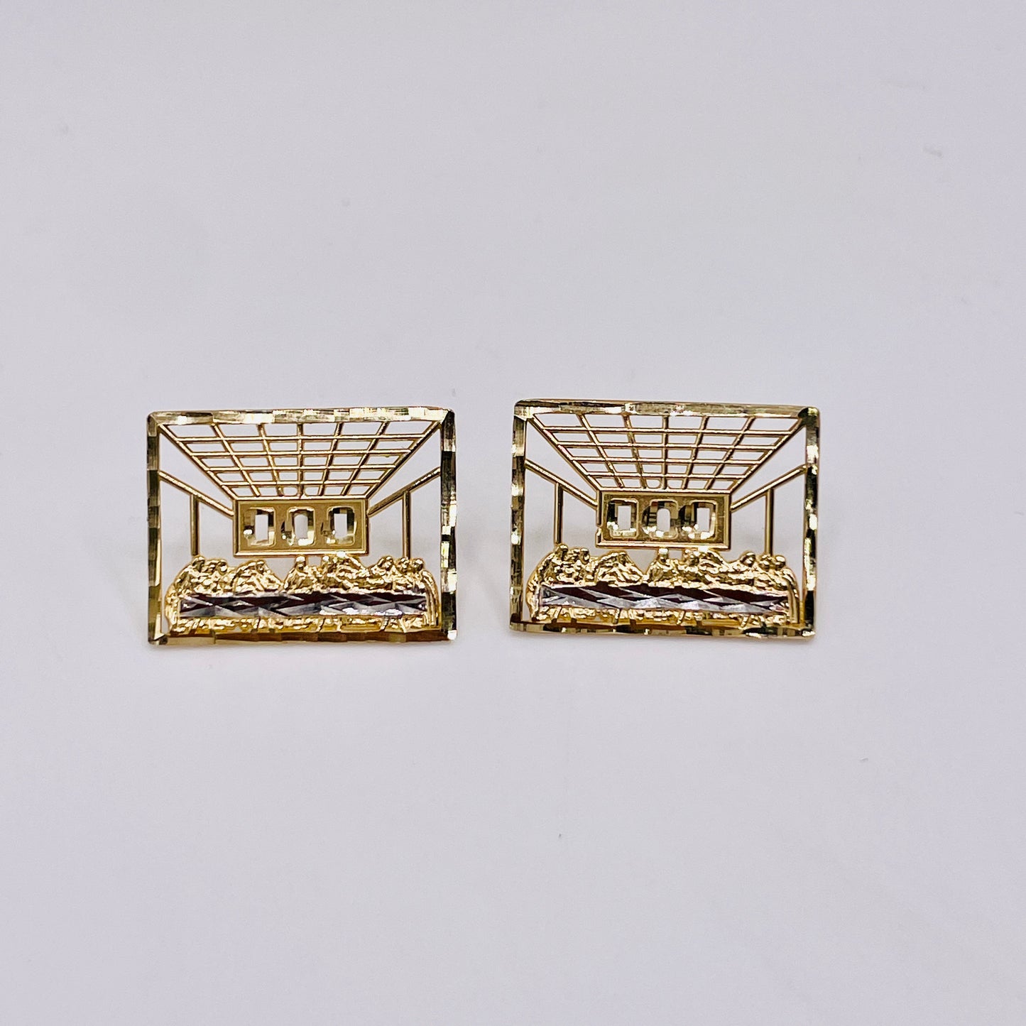 10K Gold Last Supper Earrings