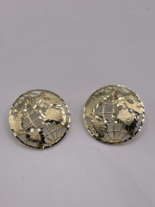 10K Gold Globe Earrings