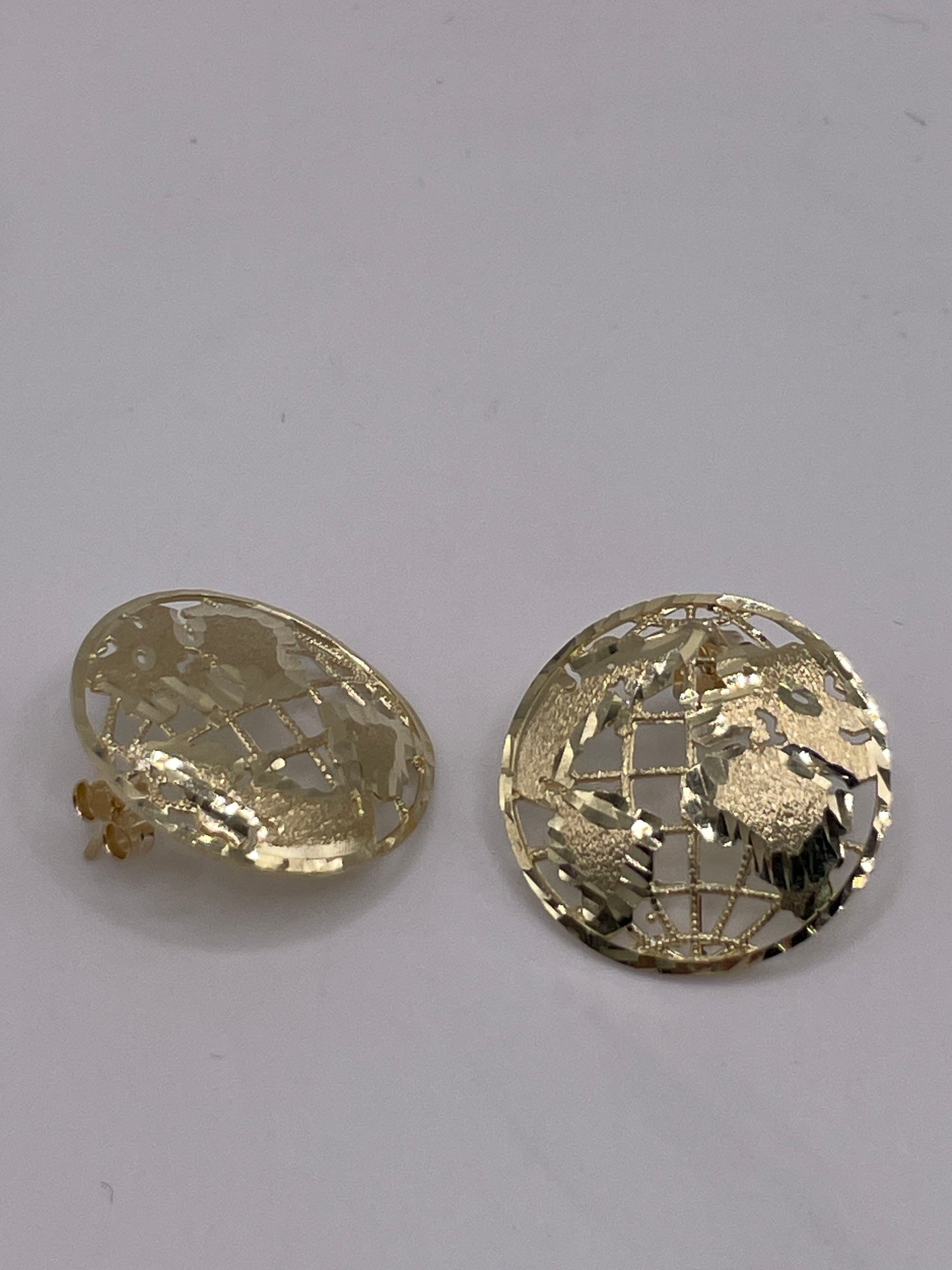 10K Gold Globe Earrings