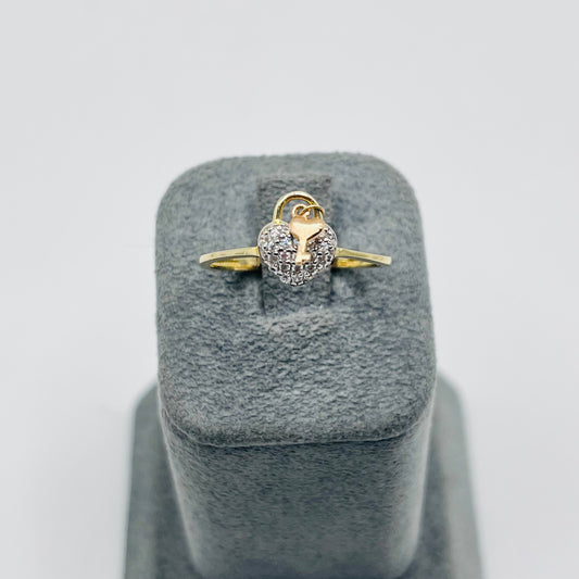 14K Gold Key to My Heart Ring