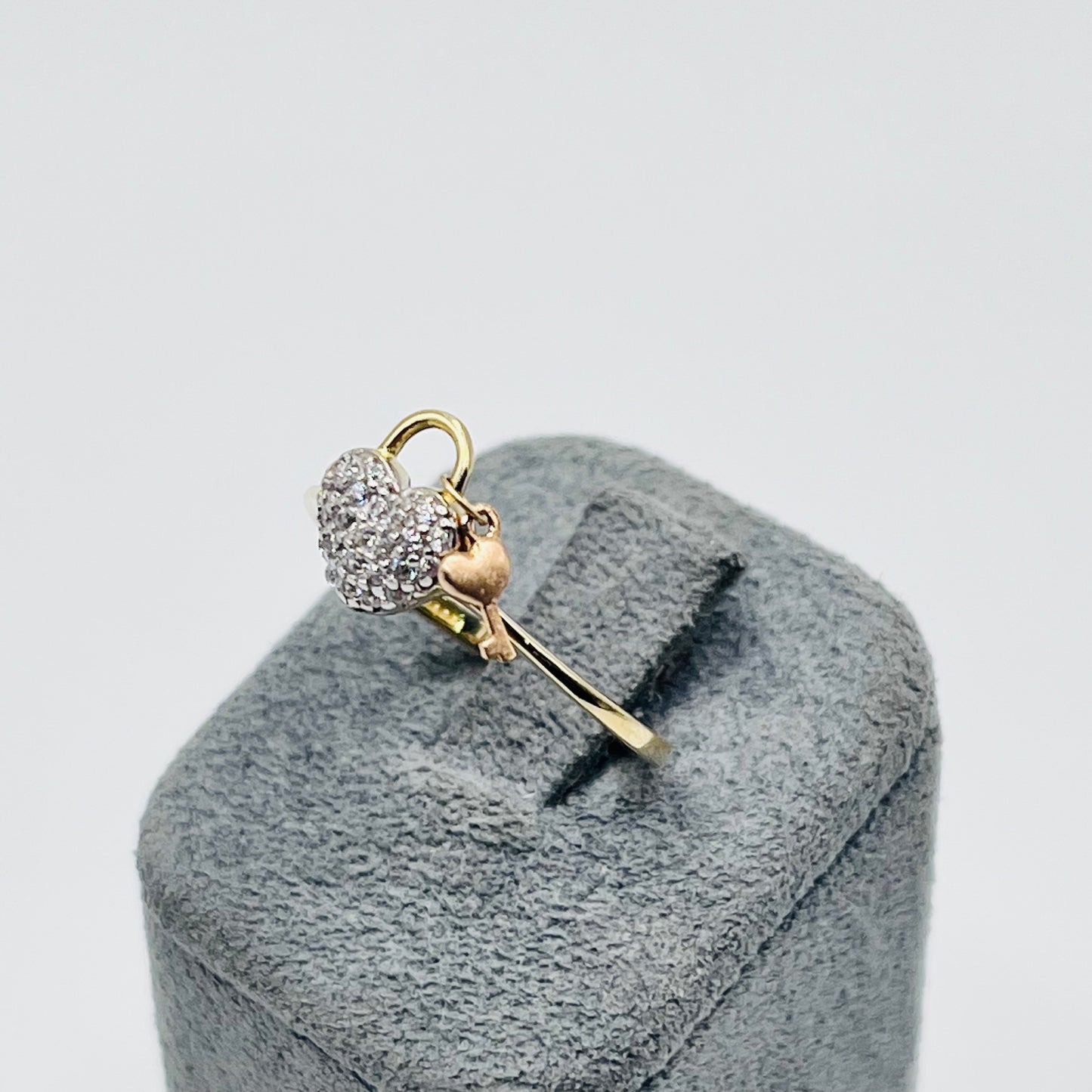 14K Gold Key to My Heart Ring