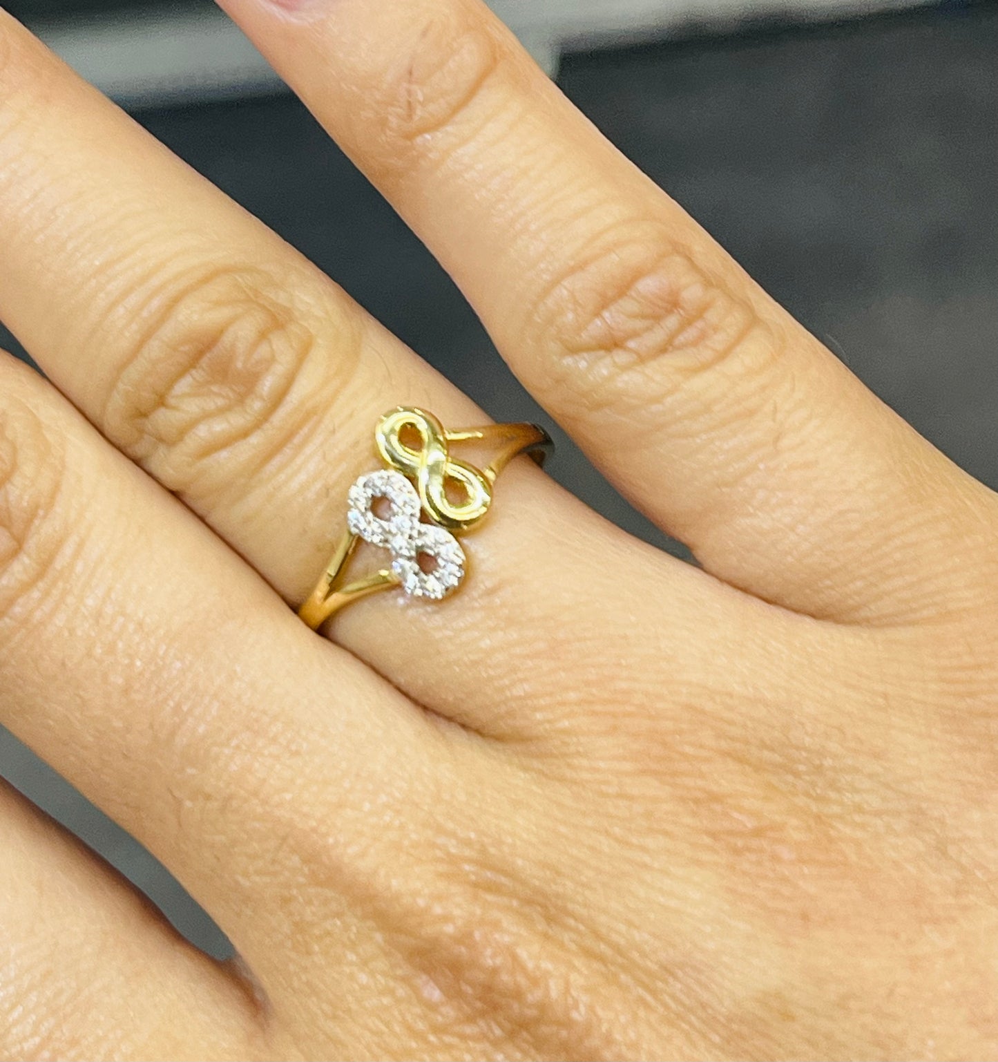 14K Gold Double Infinity Ring