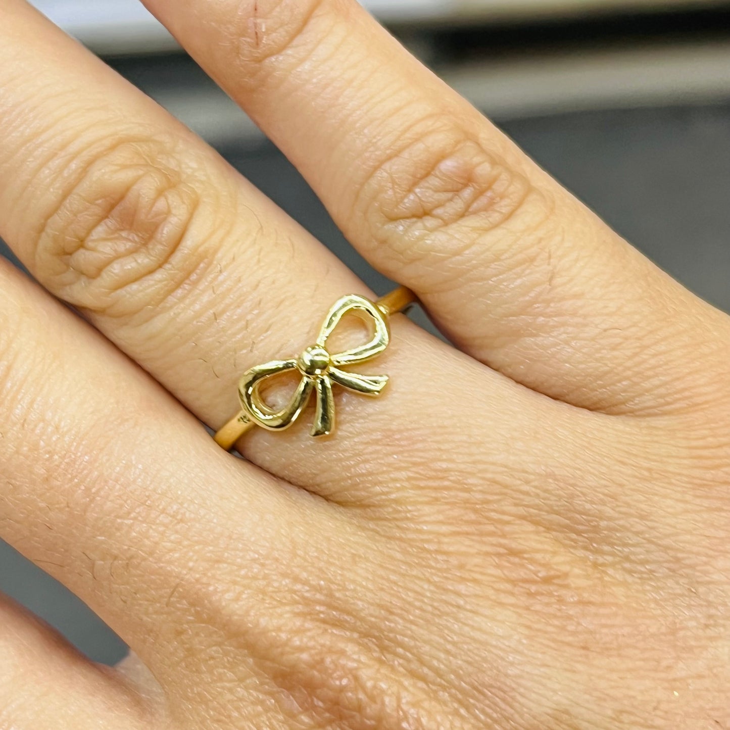 10K Gold Mini Bow Ring