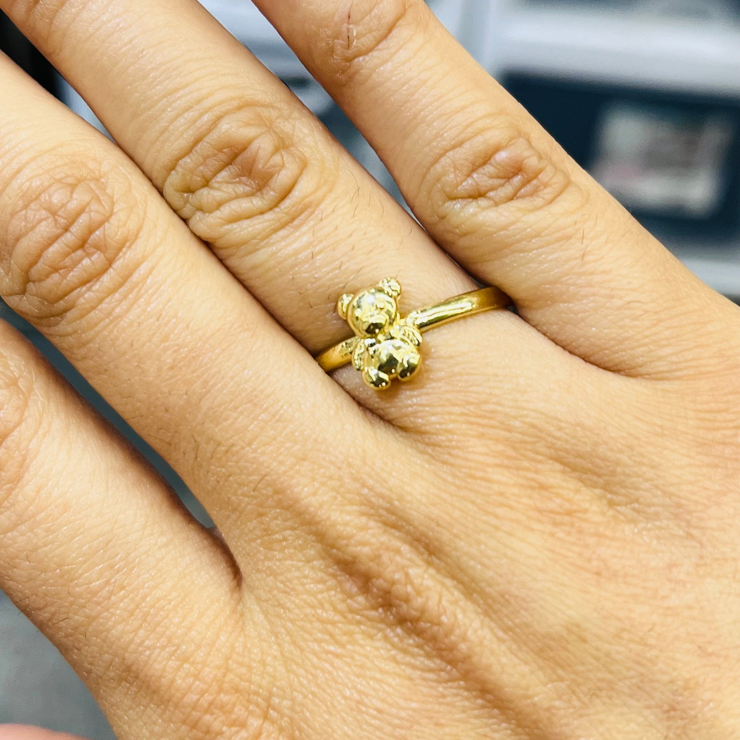 10K Gold Teddy Bear Ring