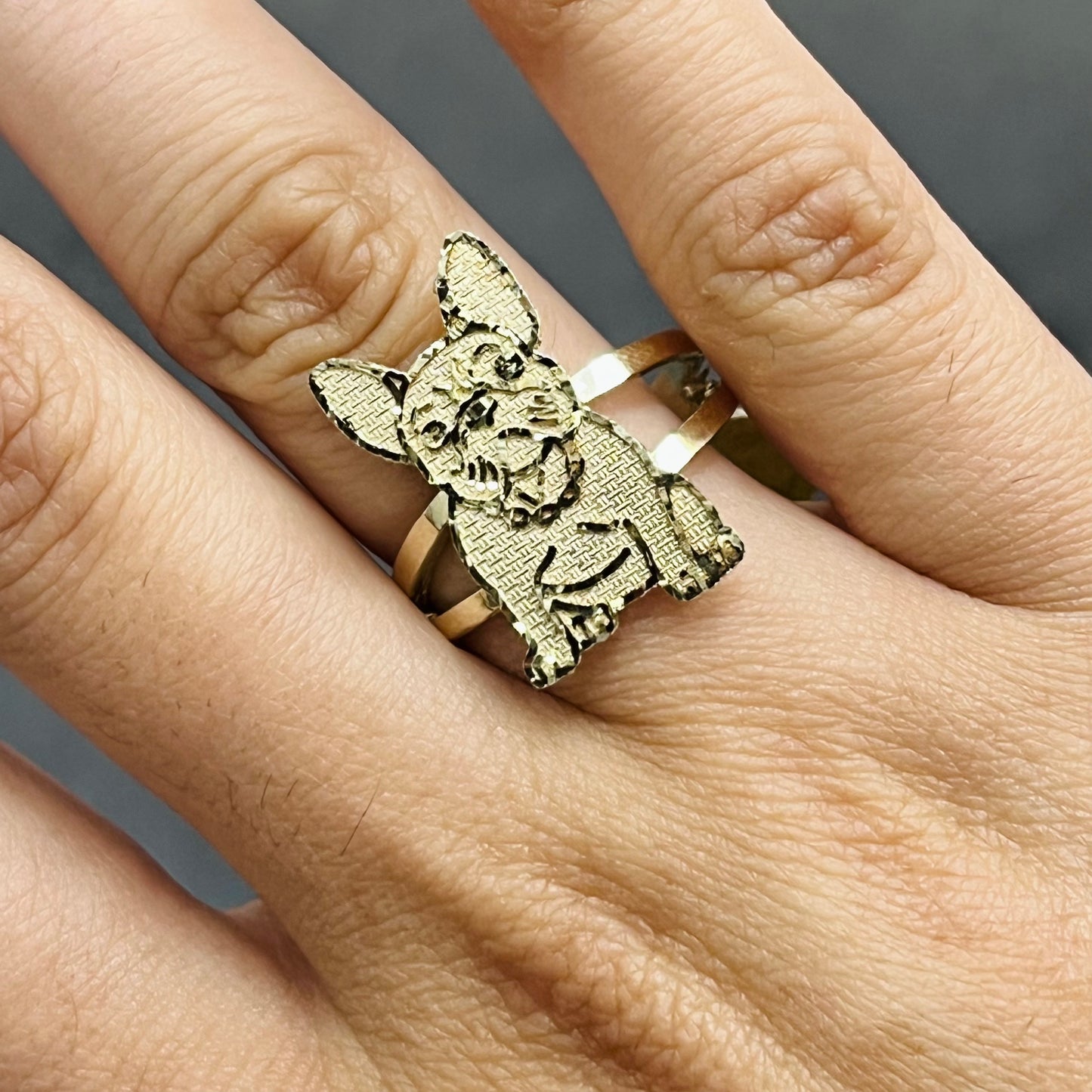 10K Gold Frenchie Ring