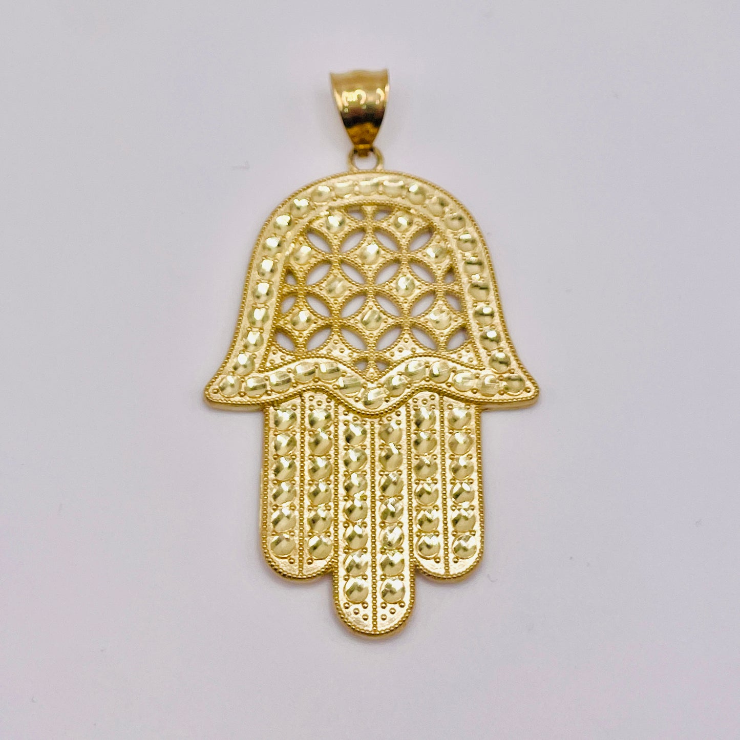 10K Gold Hamsa Charm (L)