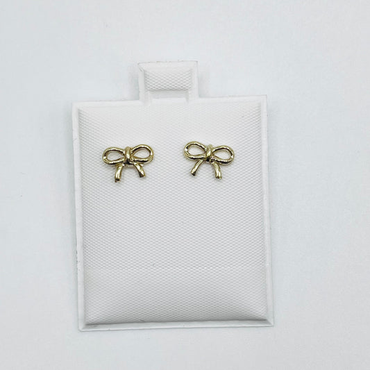 10K Gold Mini Bow Earrings