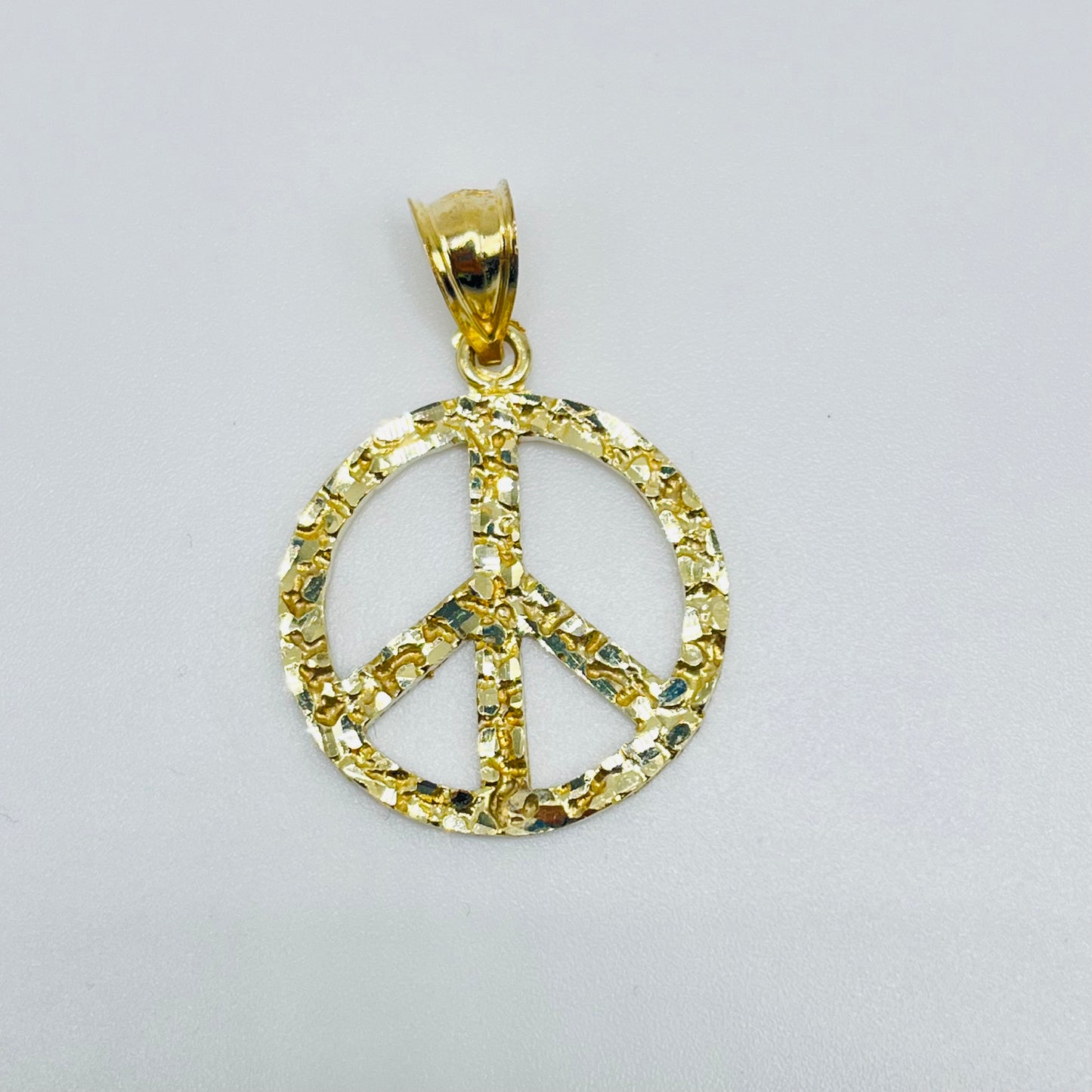 10K Gold Nugget Peace Charm