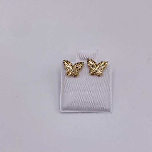 10K Gold Fancy  Butterfly Earrings