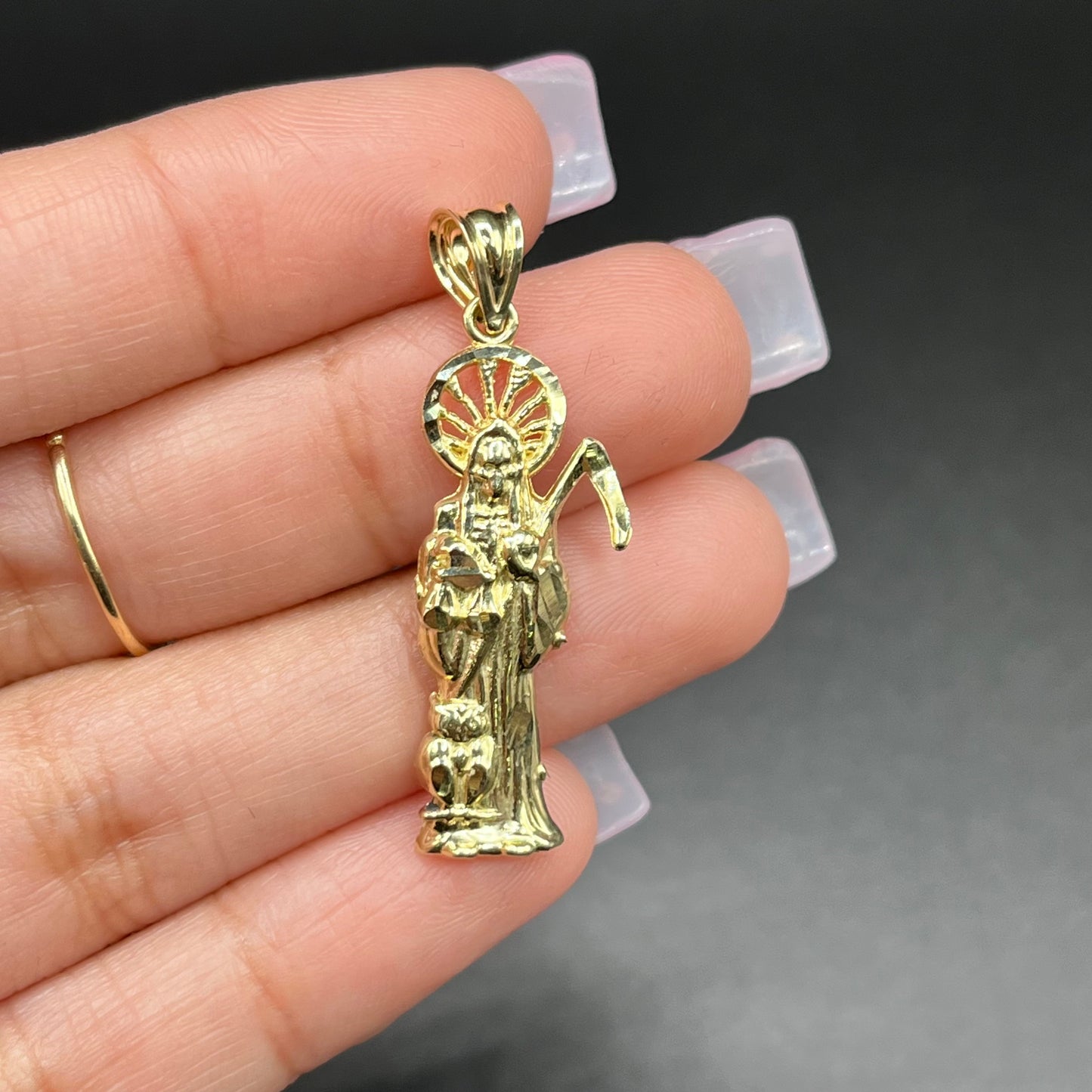 10K Gold Santa Muerte Charm