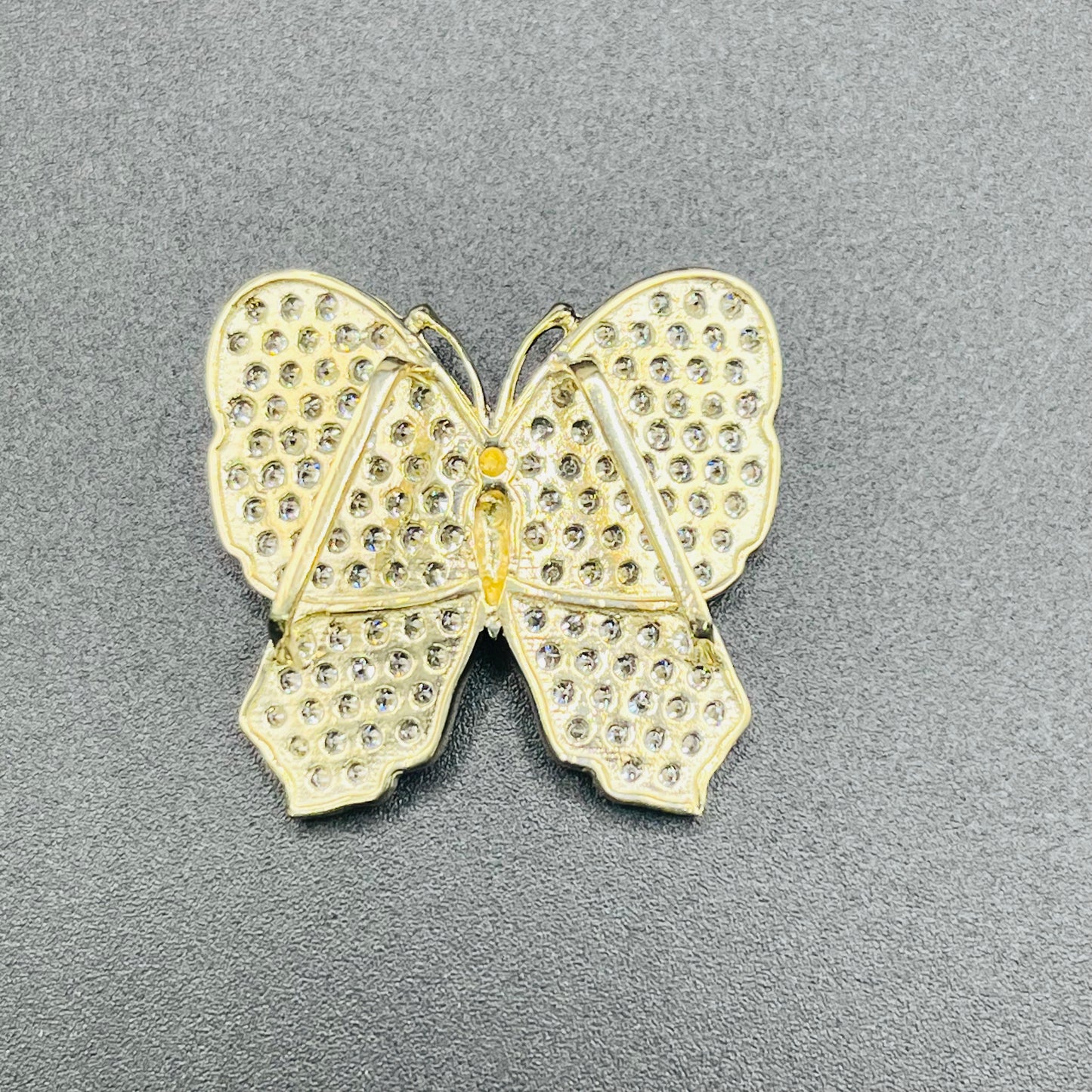 10K Gold White Butterfly Sliding Charm for RX Chains