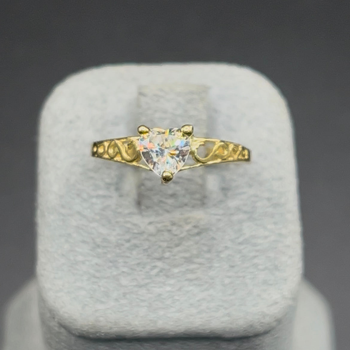 10K Gold Fancy Heart Promise Ring