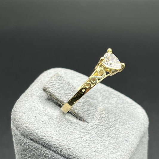 10K Gold Fancy Heart Promise Ring