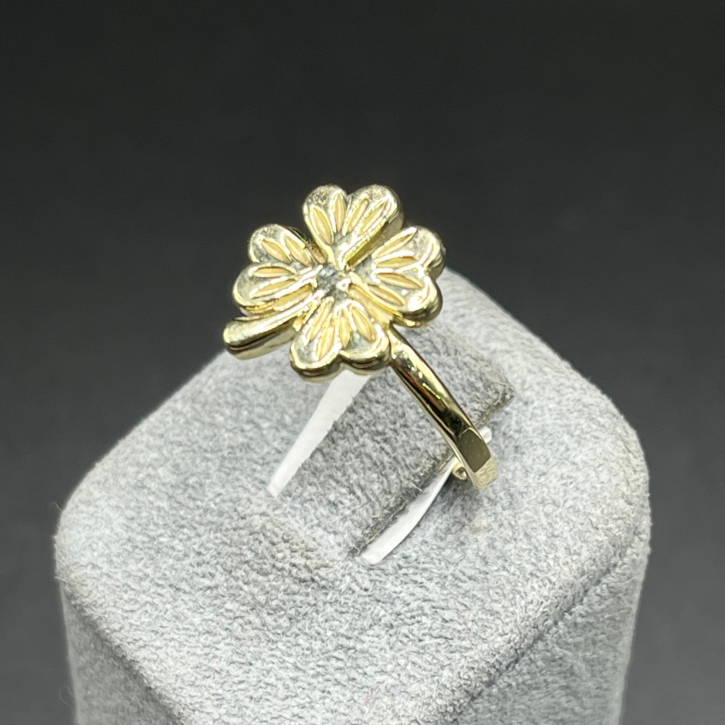 10K Gold Ladies 4 Leaf Clover Ring