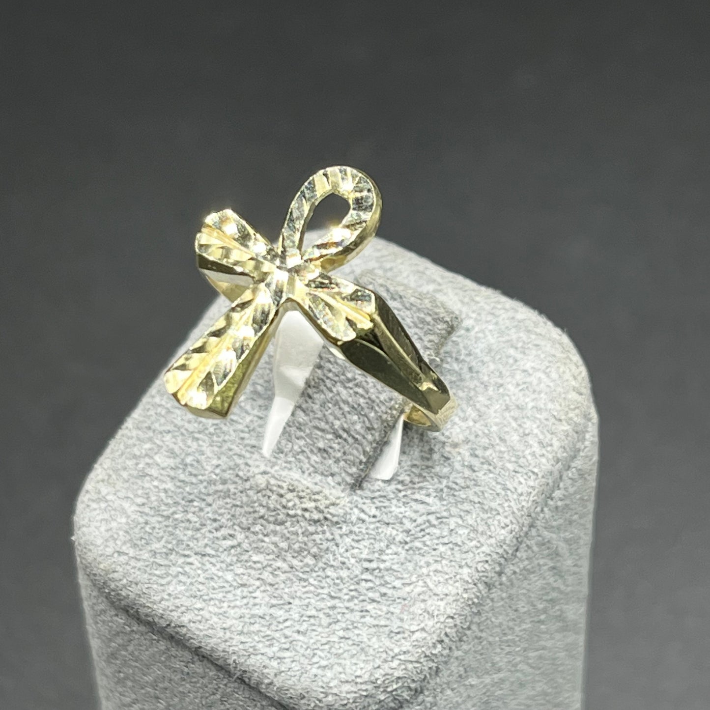 10K Gold Ankh Cross Ring