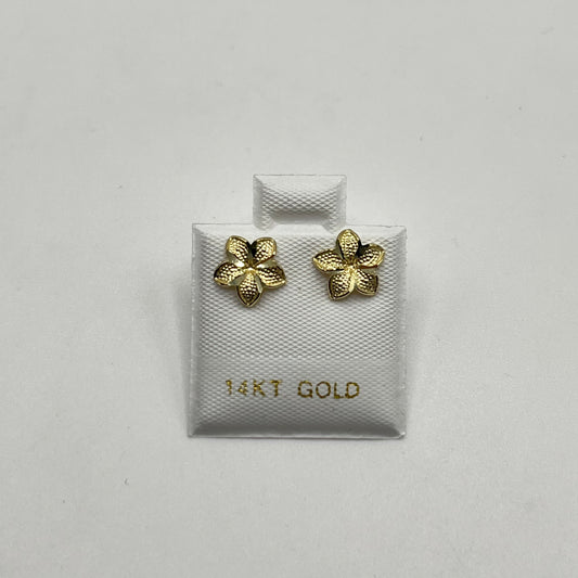14k Gold Hibiscus Earrings (Small)