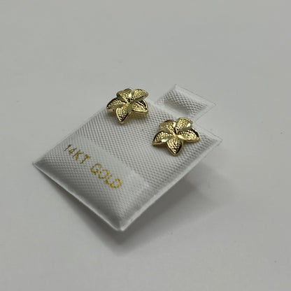 14k Gold Hibiscus Earrings (Small)
