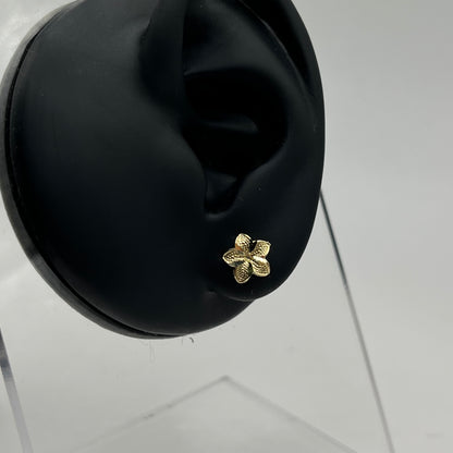 14k Gold Hibiscus Earrings (Small)