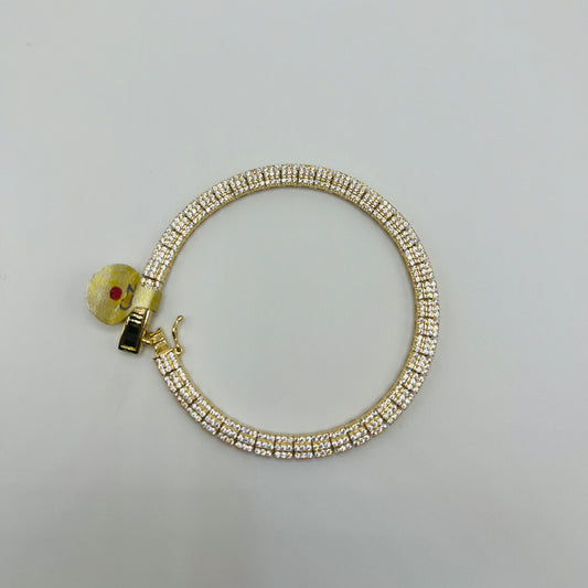 10K Gold Fancy CZ Tennis Bracelet 4.5mm